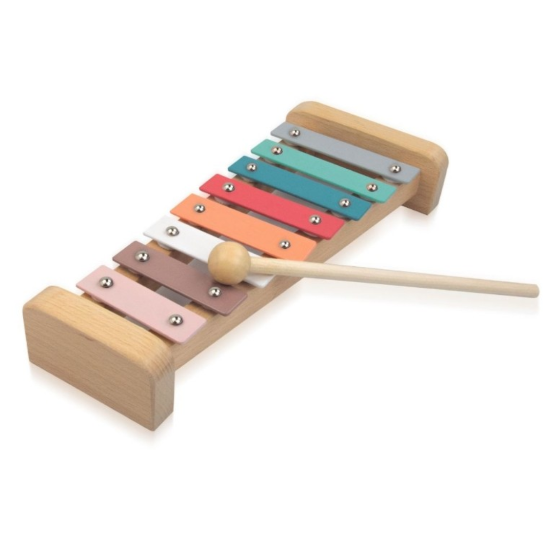 Xylophone en bois + 1 livre pour enfants - sassi junior