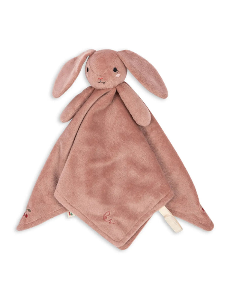 Doudou plat - lapin rose