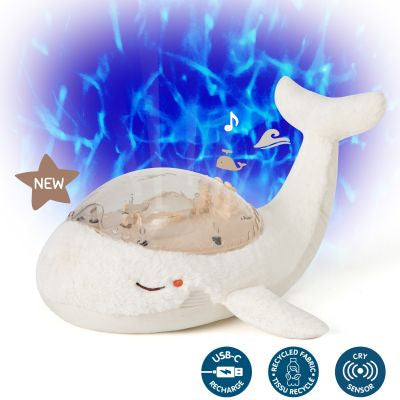 Veilleuse peluche Tranquil Baleine™ blanc (rechargeable)