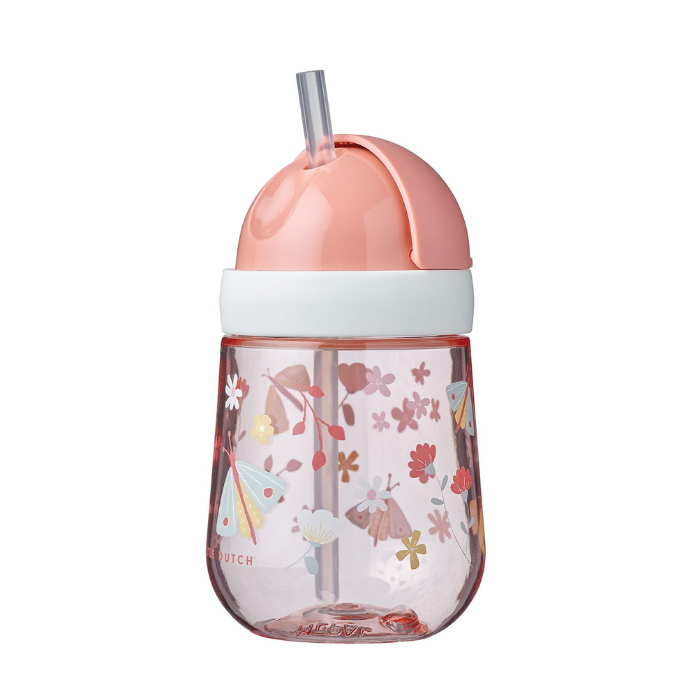 Tasse d’apprentissage à paille 300 ml - Flowers & Butterflies