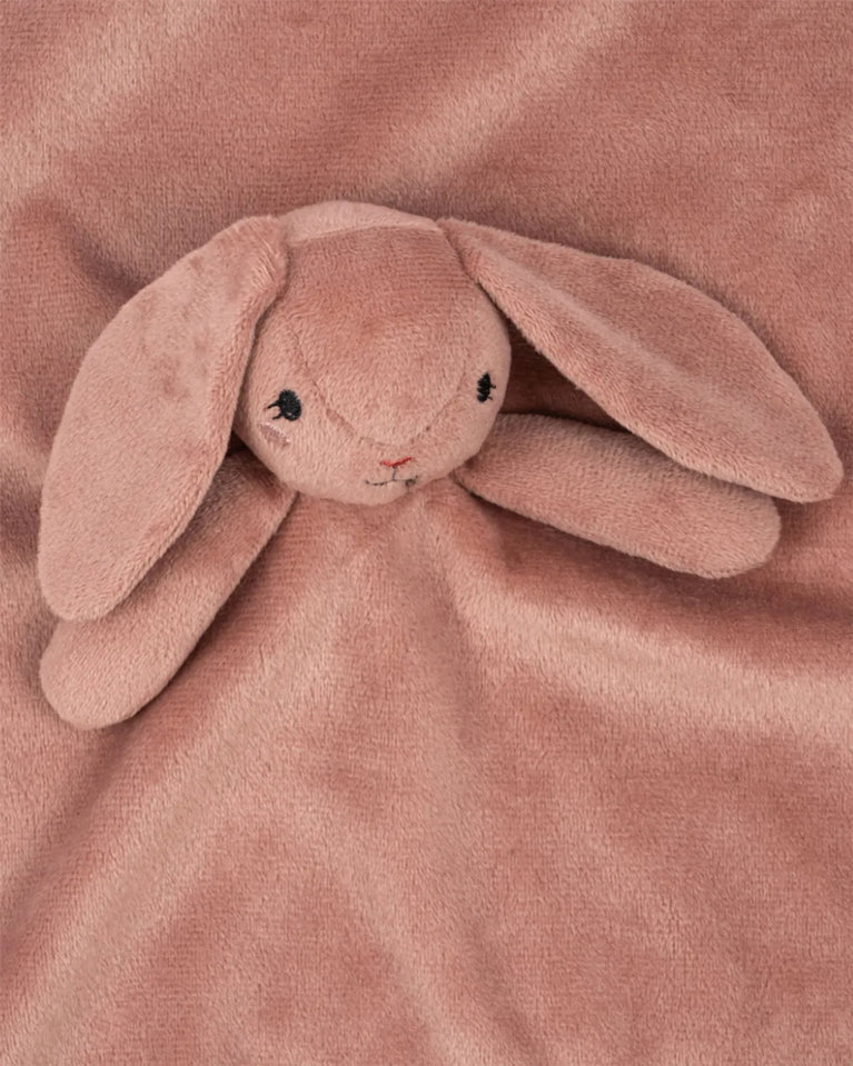 Doudou plat - lapin rose