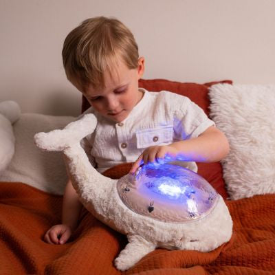 Veilleuse peluche Tranquil Baleine™ blanc (rechargeable)