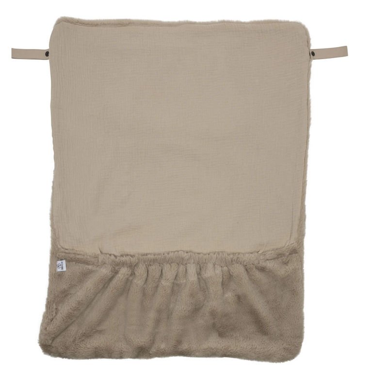 Couverture nomade fausse fourrure angora – beige