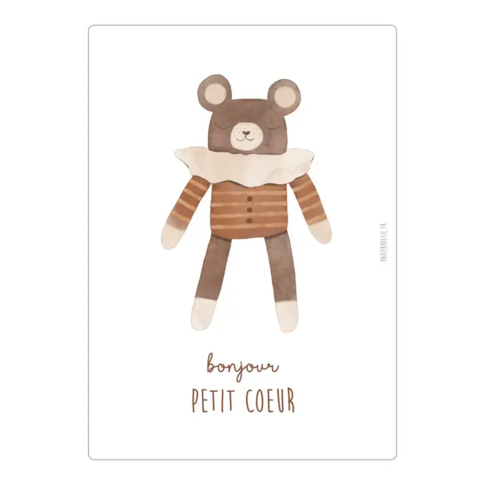 Carte "doudou ourson"