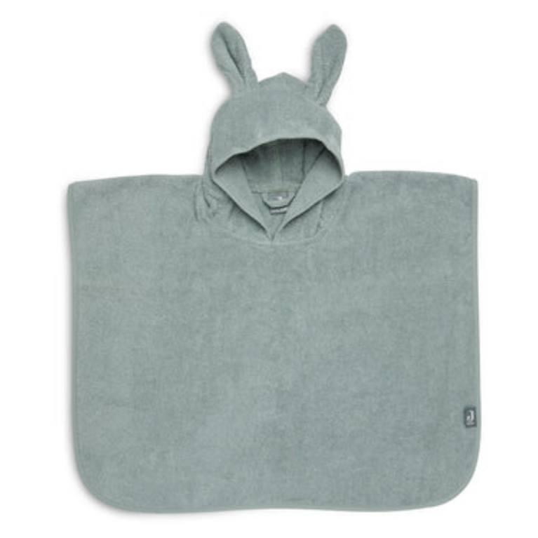 Poncho oreille de lapin - vert cendre