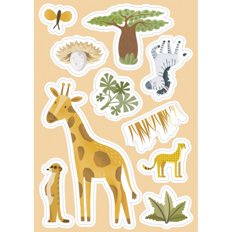 Stickers et activités - La savane