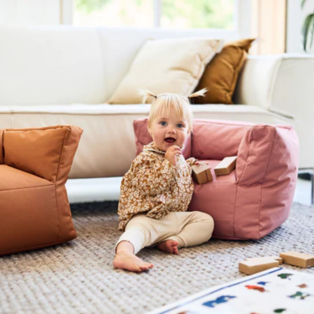 Fauteuil pouf enfant - Rose