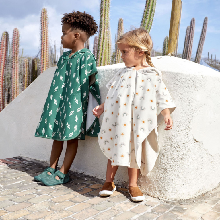 Poncho de plage anti-uv enfants - Cactus, vert