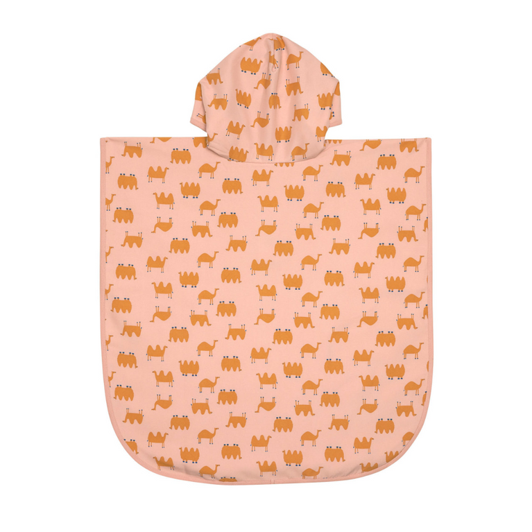 Poncho de plage anti-uv enfants - Chameau, rose