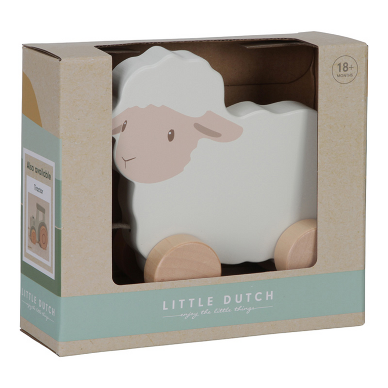 Jouet à tirer Mouton en bois FSC - Little Farm