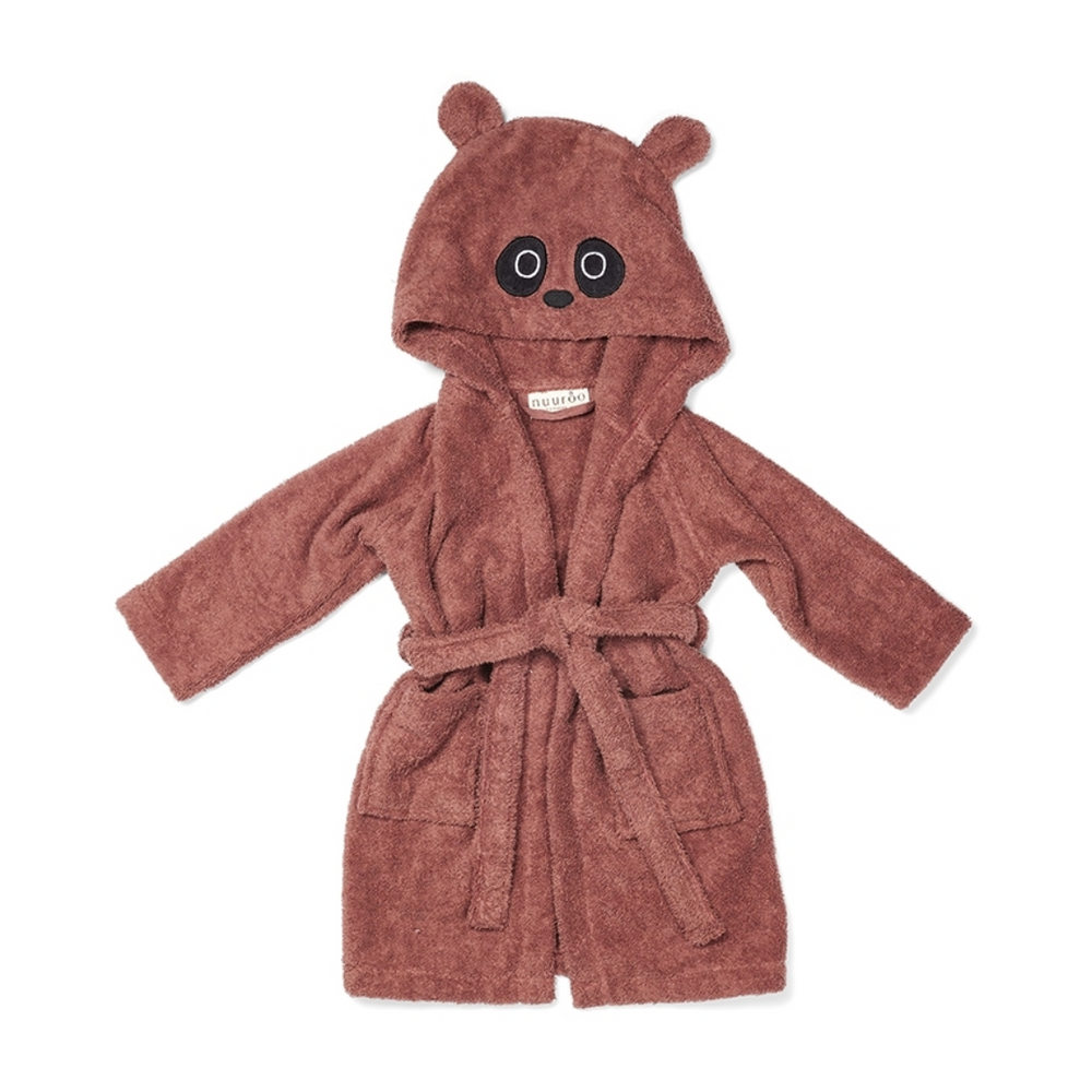 Peignoir enfant 5-6ans - Panda prune