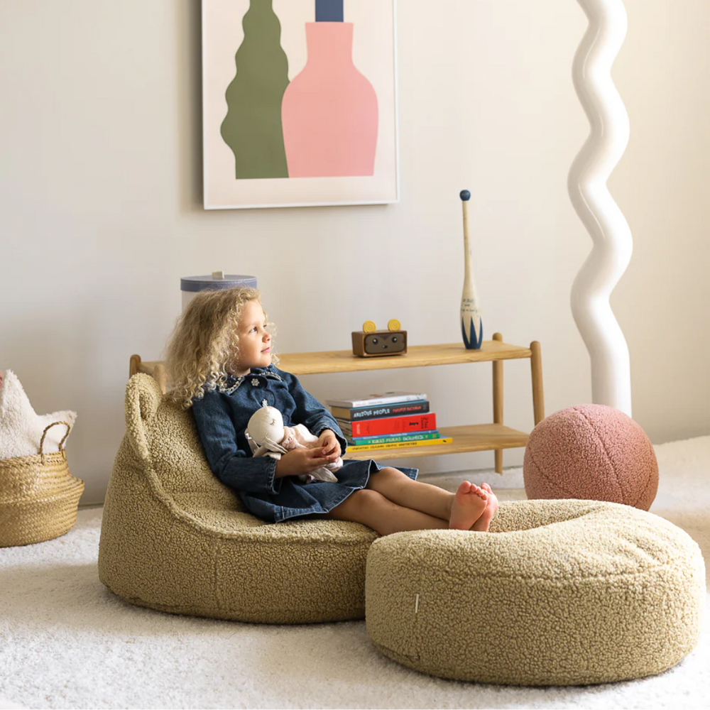 Pouf enfant ours - matcha