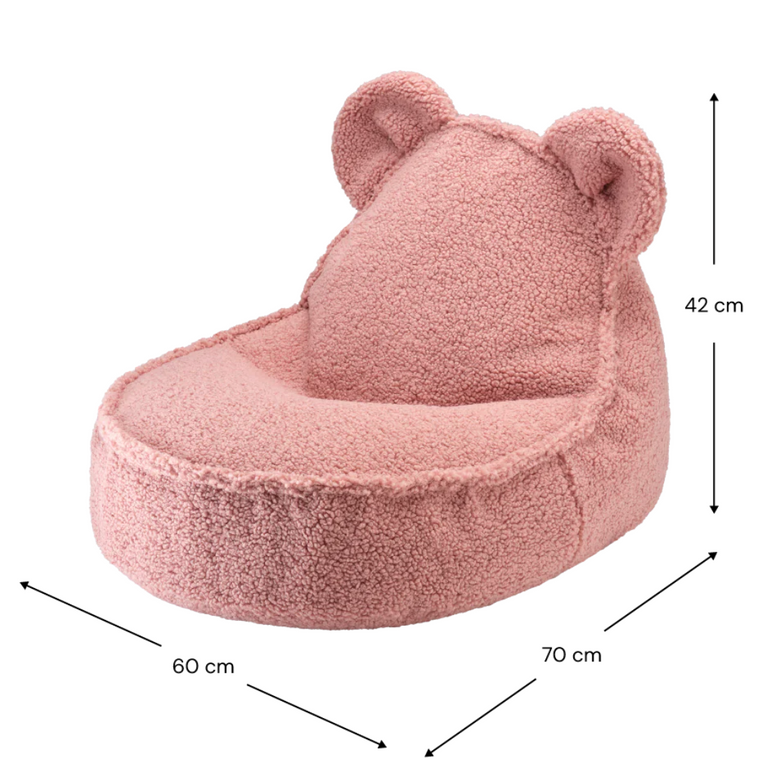 Pouf enfant ours - rose