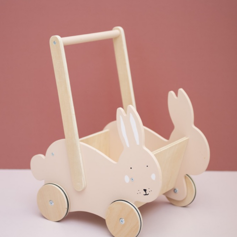 Chariot de marche en bois - Mrs. Rabbit