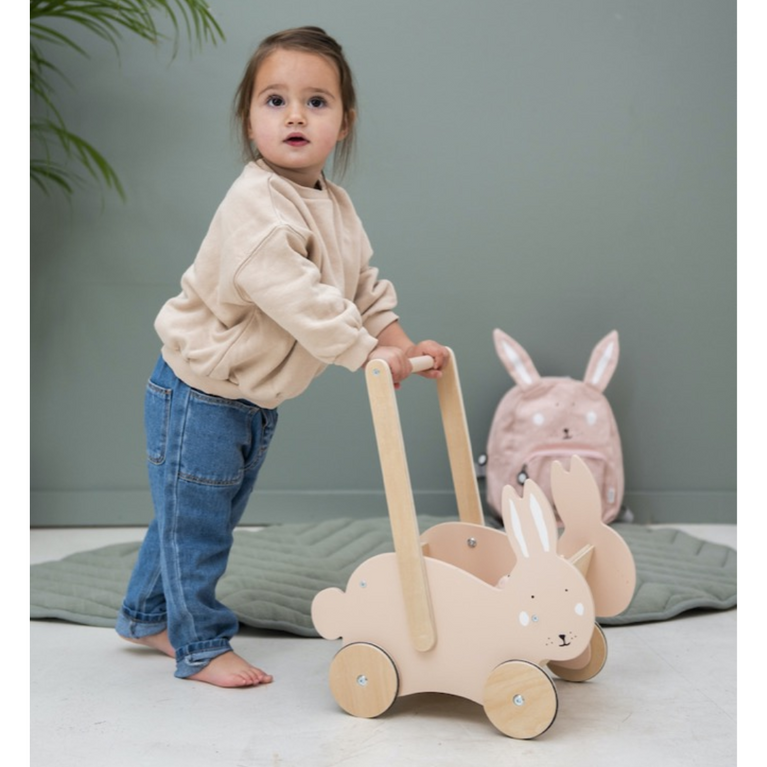 Chariot de marche en bois - Mrs. Rabbit