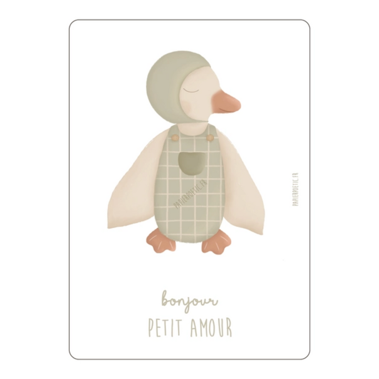 Carte « Doudou Canard Boy »