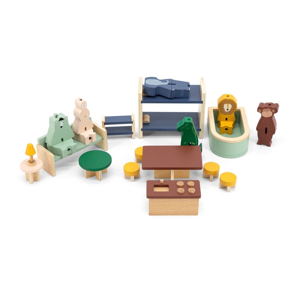 Maison de jeu en bois avec accessoires