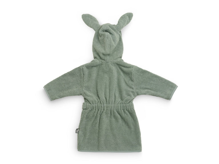 Peignoir lapin vert cendre 3-4 ans