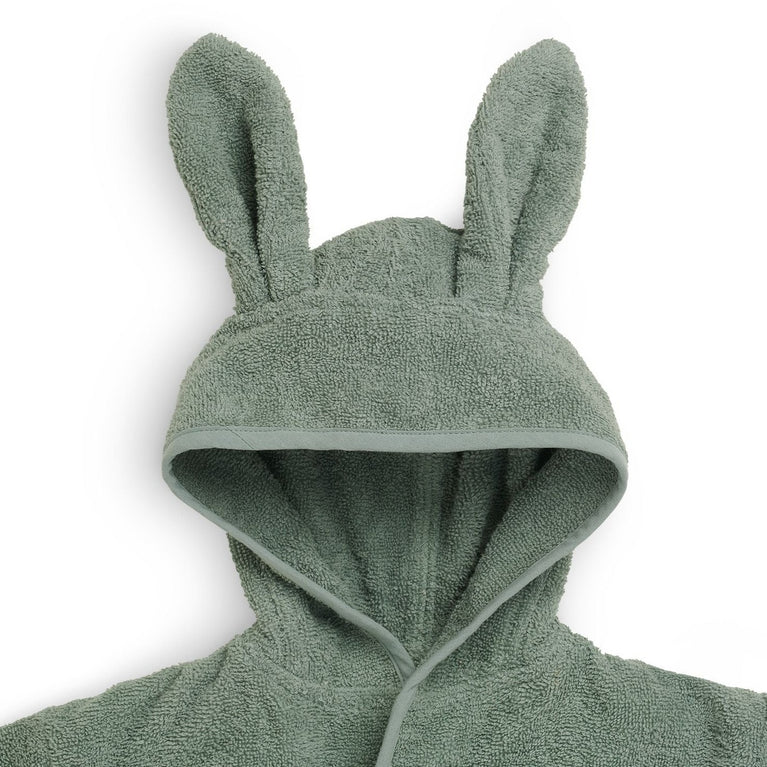 Peignoir lapin vert cendre 3-4 ans